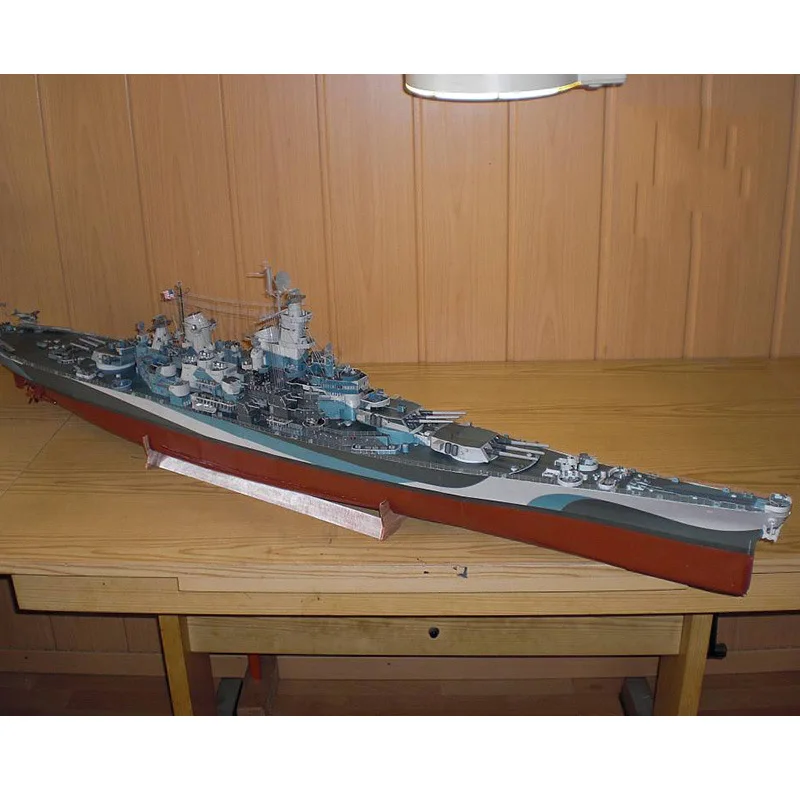 

1/280 USS Missouri Battleship 3D Paper Model Handmade DIY Papercraft