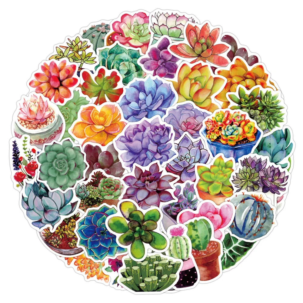 10/30/50PCS VOCO Succulents Cartoon Cool Helmet Graffiti Kids Gift Laptop DIY Scrapbook Luggage Ipad PVC Sticker Wholesale