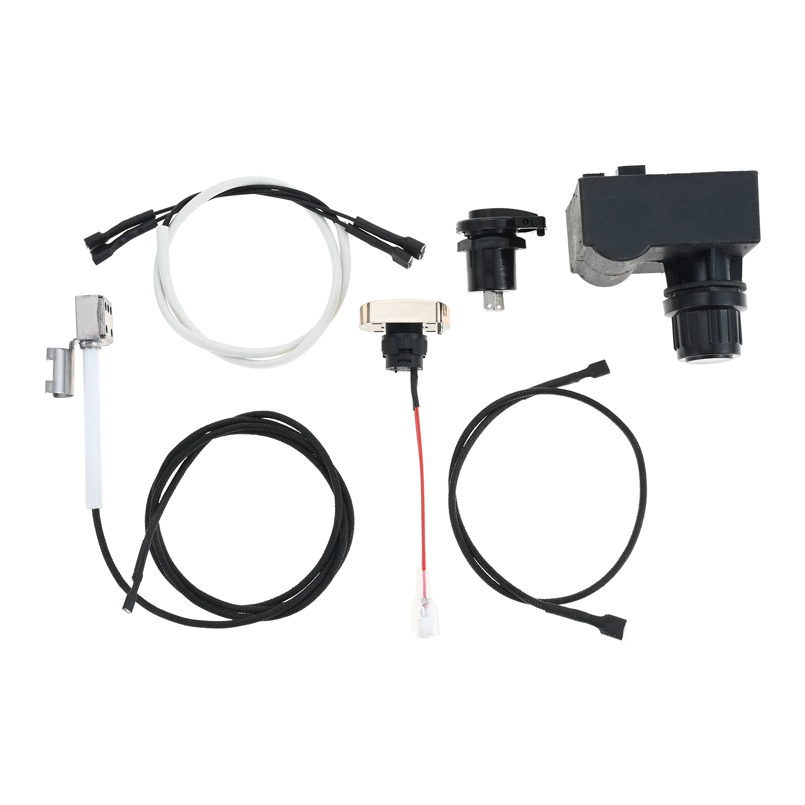 Grill Igniter Kit Ignition Module Switch Button w/ Wires for CharBroil Ignition Systems and Most CharBroil Gas Grills 5 Outlets