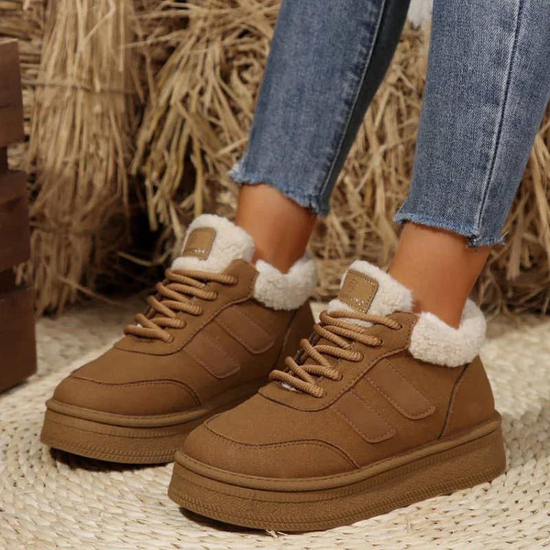 woman Sneakers Winter woman Plus Cashmere Thicken Warm Boots  Non-slip Outdoor Shoes  Shoes woman Footwears bota