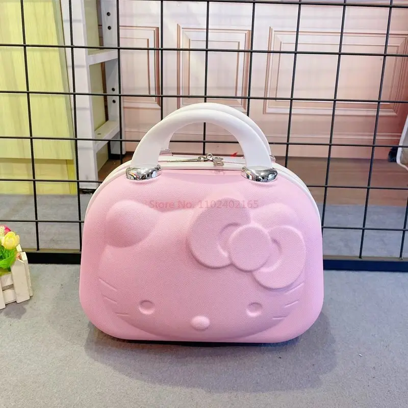 Valigia portatile serie Sanrio hellobyke 14 pollici cartoon cute large capacity travel makeup box piccola valigia con serratura da donna