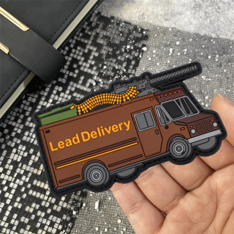 

Tactical Car Morale Badge PVC Cloth Sticker Lead Delivery Armband Hook and Loop Military Outdoor Backpack Vest Stickers