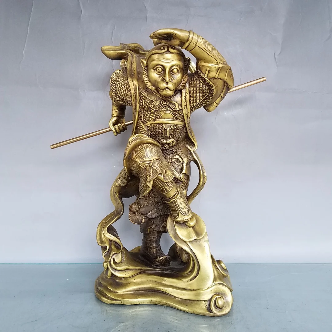

Sun Wukong, статуя обезьянки король красоты 17*19*33 см, 3,5 кг бронзовая статуя