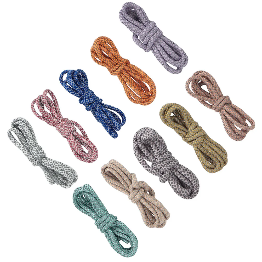 10 пар круглых шнурков, светоотражающие плетеные шнурки, 140 см, красочные шнурки для обуви для занятий спортом, бегом, кроссовки, ночная видимость, унисекс