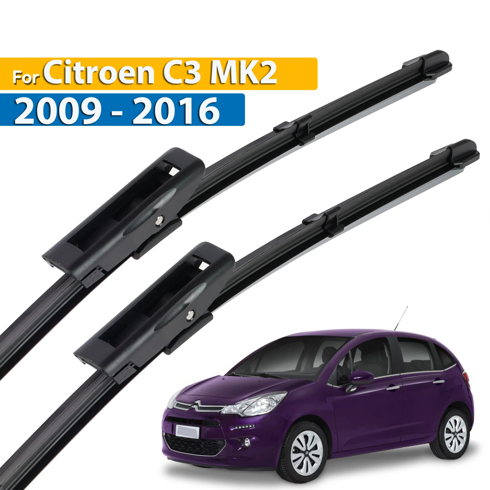 

Стеклоочиститель Erick's LHD, передние щетки стеклоочистителя для Citroen C3 MK2 2009-2016, лобовое стекло, чистые окна, автомобильные щетки от дождя 26 "+ 16"