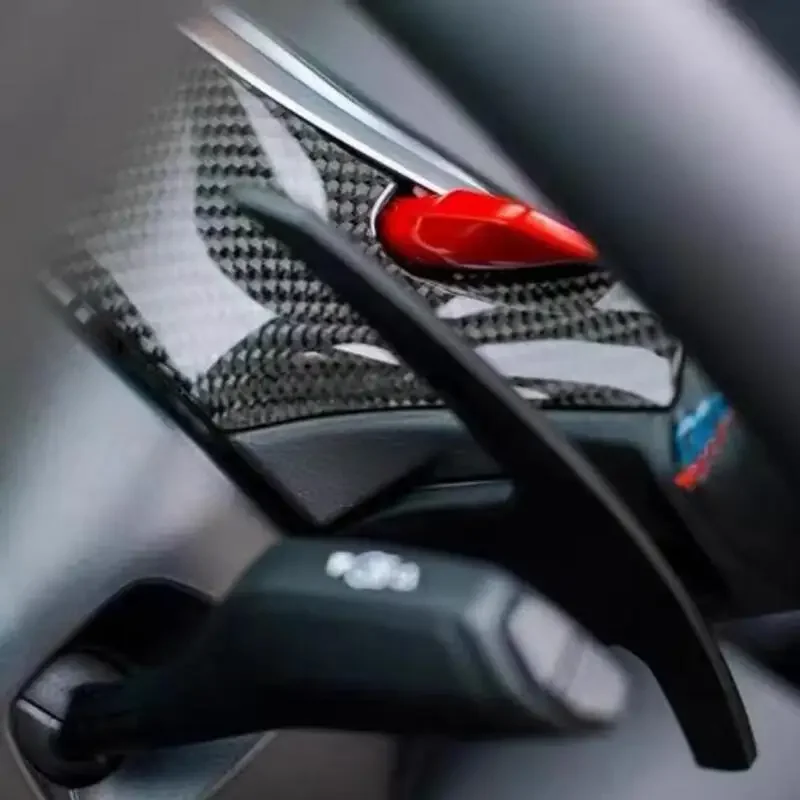 FitFor BMW M2 M3 M4 G87 G80 G82 ألياف الكربون عجلة توجيه سيارة زخارف اللوحات غطاء إطار الكسوة