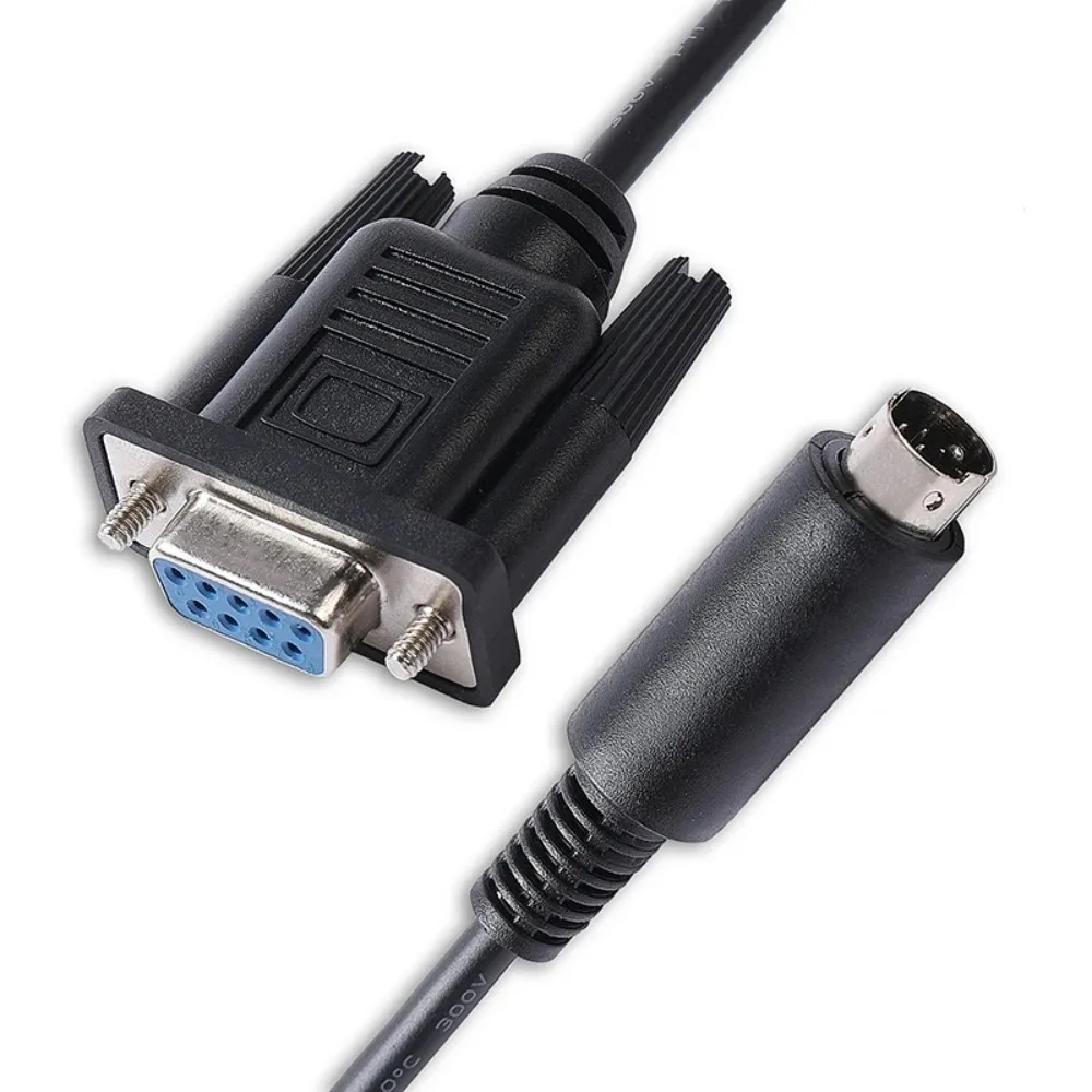 DB9 Female to Mini Din 8P RS232 Serial Debug Cable for Leadshine MS Series PLC Programming