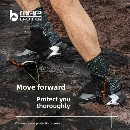 Imagen 2 del producto MAP BROTHER Outdoor F1001 Polainas altas para correr, cubrezapatos protectores a prueba de arena para triatlón, maratón, senderismo, reflectantes
