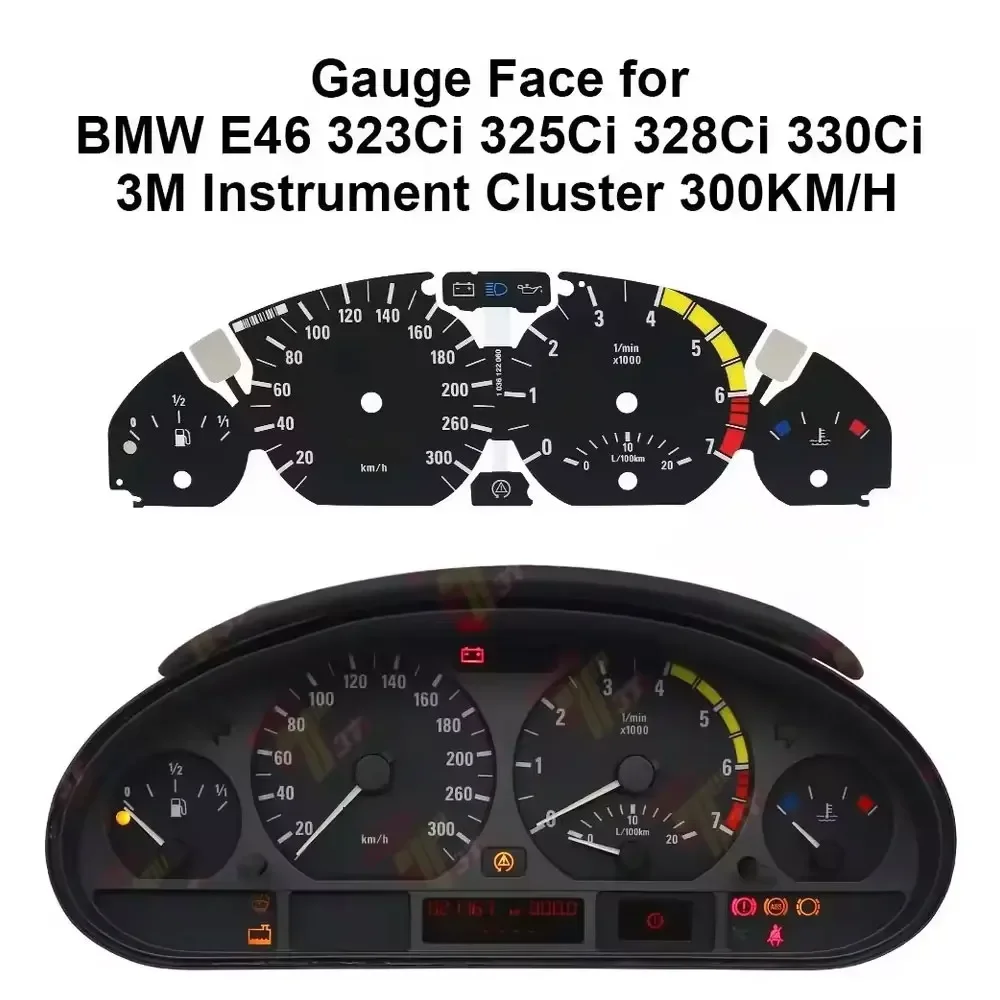 Indicador de Velocidad para el Tablero de Instrumentos de BMW E46 323Ci 325Ci 328Ci 330Ci 3M  300KM/H