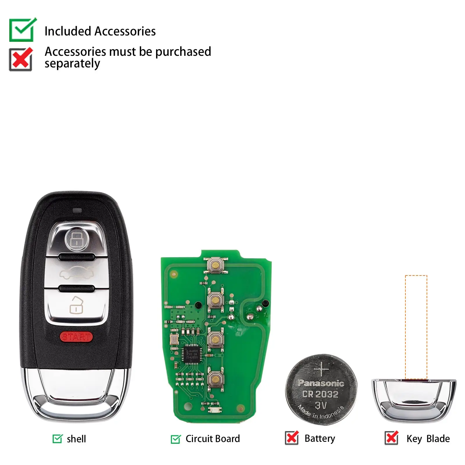 KEYDIY KD ZB01-4 Smart Remote Key for Keyless Entry Systems (1pc)