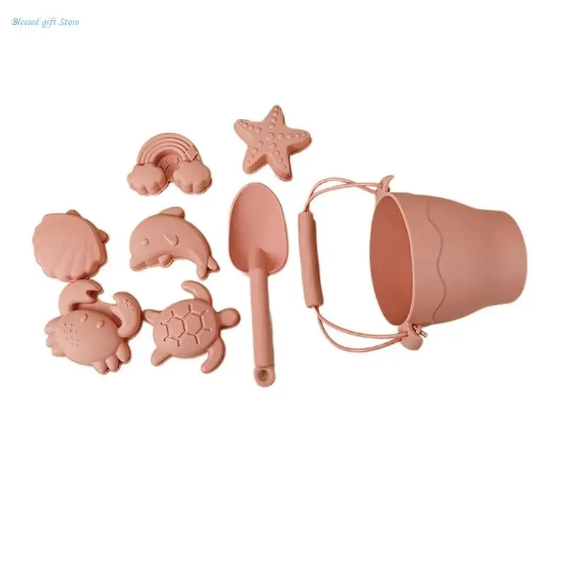 Moule à sable créatif pour enfants, 8 pièces, d'outils bord mer d'été, jouet jeu sable en plein air, cadeau