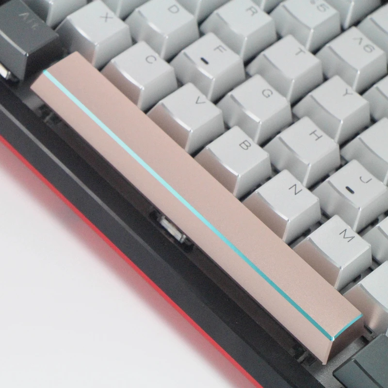 

Металлическая клавиатура AttackFox, алюминиевый сплав, 6,25U, космическая клавиатура с подсветкой края, разделенное пространство, пользовательские колпачки для механических колпачков для клавиатуры