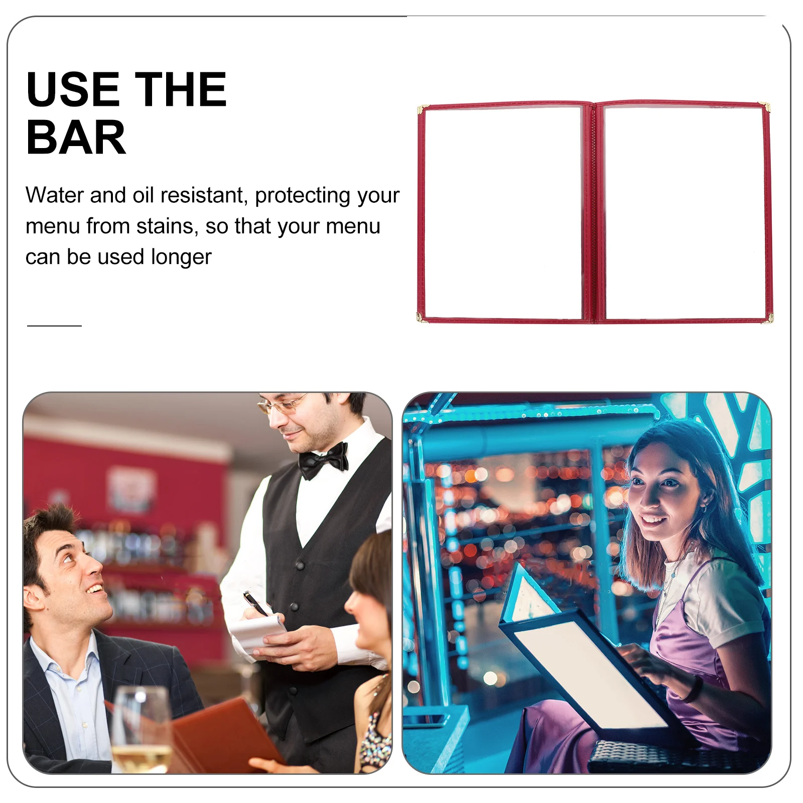 

1 шт., держатель меню из ПВХ, обложка меню ресторана, водостойкая, маслостойкая, прочная защита для прайс-лист, многоразовые аксессуары для бара отеля