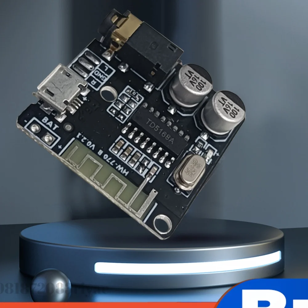 MP3 Lossless Decoder Board Bluetooth-Compatible 4.1/5.0 3.7-5V Wireless Stereo Music Module 3.5mm Audio Aux Micro USB 5V Powered