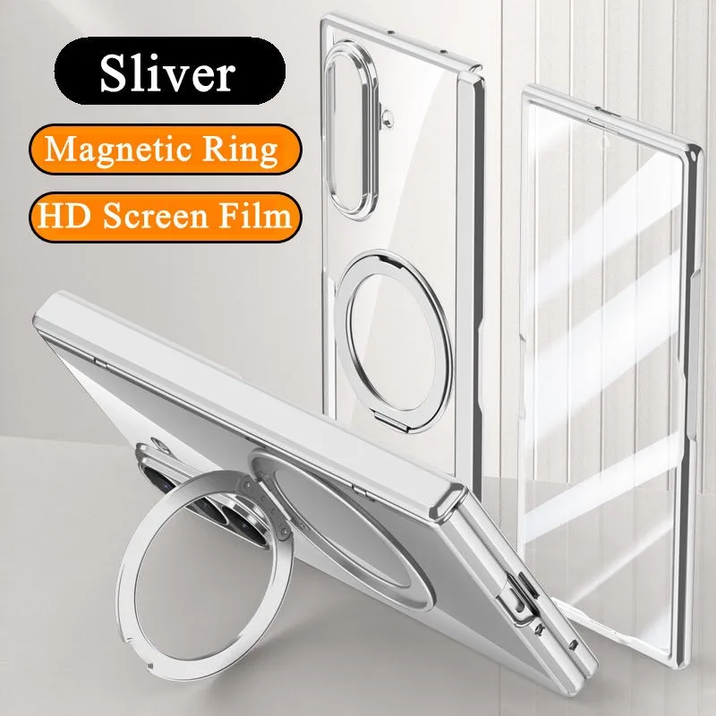 

Магнитный чехол для телефона с защитой от подглядывания HD, пленка для экрана для Samsung Galaxy Z Fold 7, кольцевой держатель, подставка, противоударный твердый чехол