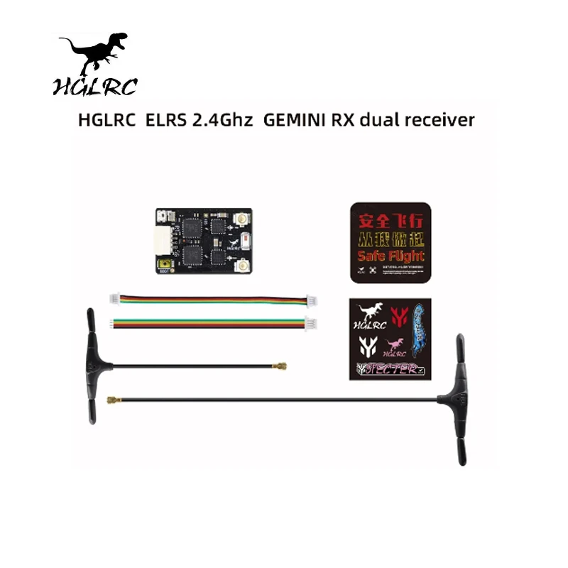 Hglrc elrs gemini rx dual empfänger 2,4g/915mhz für rc flugzeug fpv langstrecken drohne