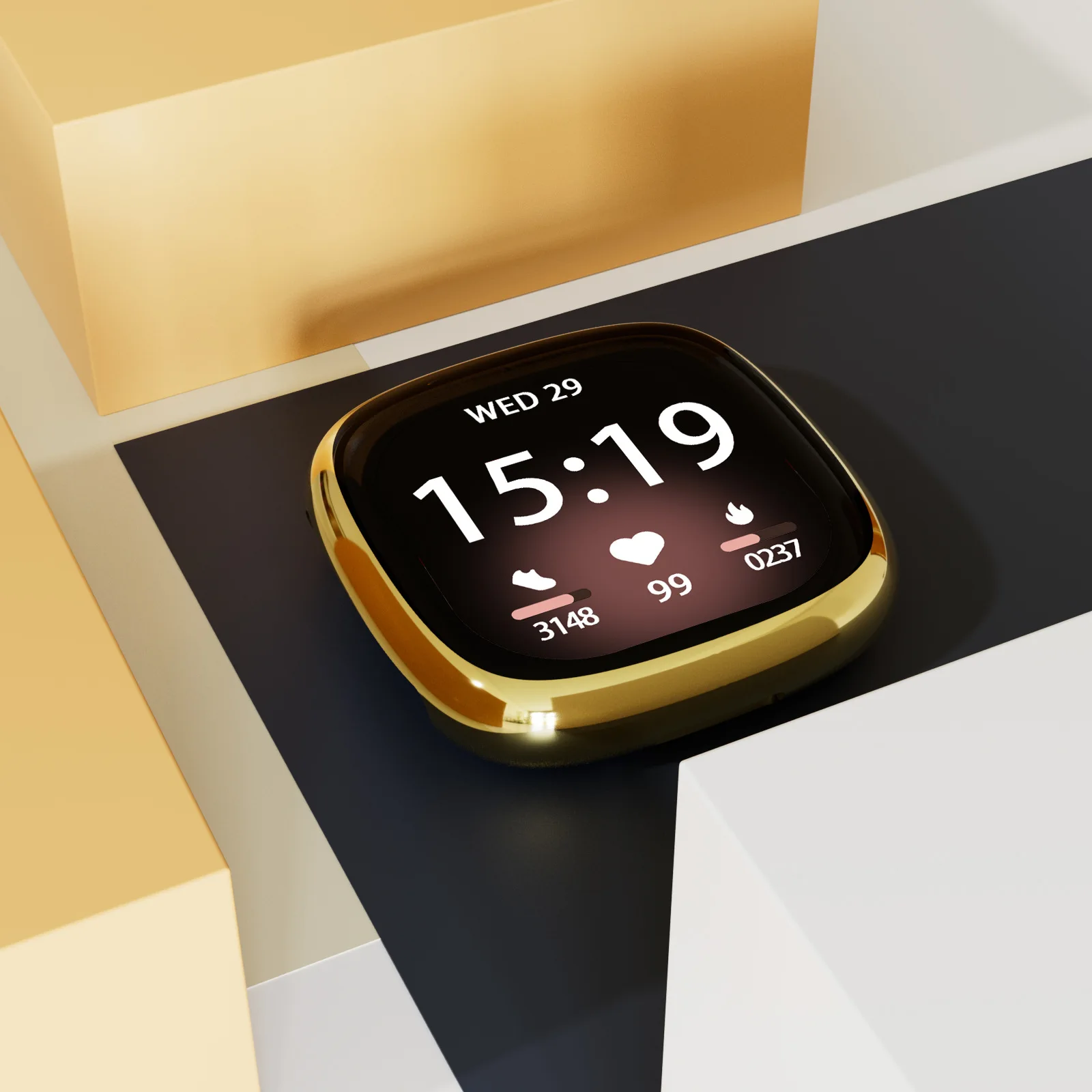 Full Screen Protector Case For Fitbit Versa 4 Soft TPU Screen Protector Cover For Fitbit Versa 3/Sense/Sense 2 Protective Cover