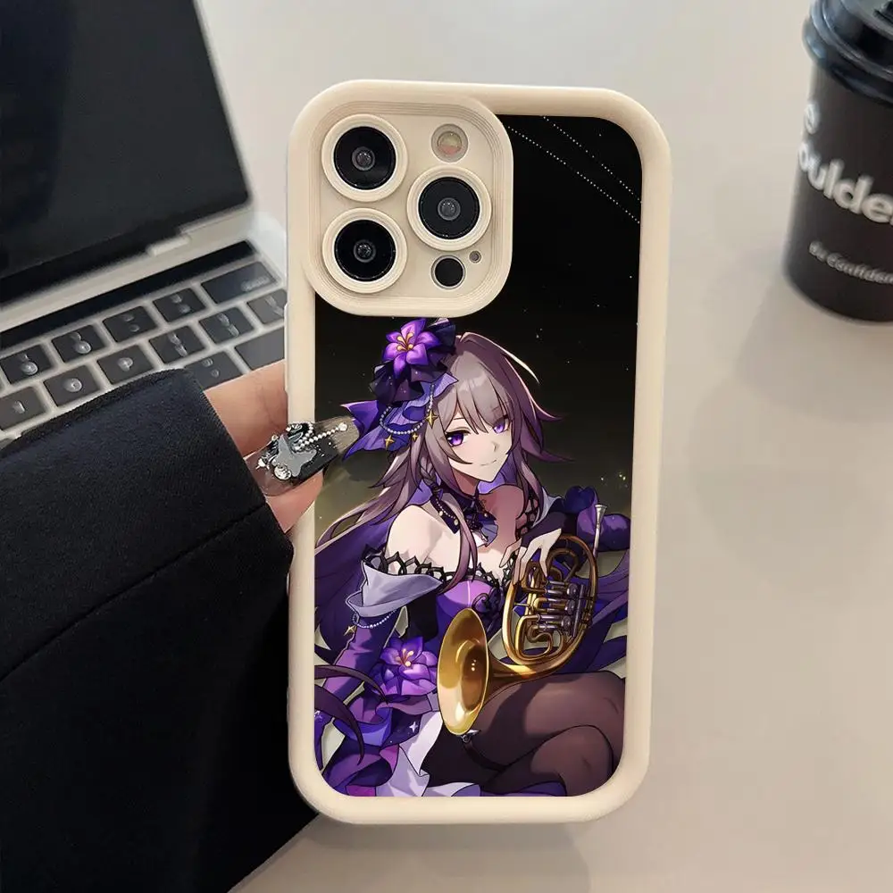 

HSR Herta Thicken TPU Mobile Phone Case for iPhone 17 16 15 14 13 12 11 Air Pro Max Plus Colorful Cover