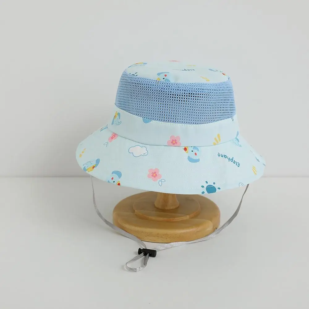 

New Summer Baby Bucket Cap Cartoon Animal Mesh Boys Girls Sunhat Breathable Cute Fisherman Caps Toddler