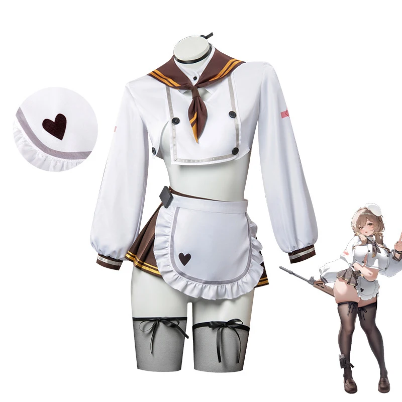 

Anime Goddess of Victory NIKKE Bread Cosplay Costume Maid Style Sailor Uniform Set For Halloween Anime Fans & Cosplay Events