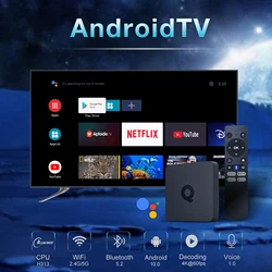 グローバルバージョン Mortal Q1 4K Android スマート TV ボックス AllwinnerH313 Google 音声アシスタント デュアル 2.4G5GWifi Bluetooth ストリーミング