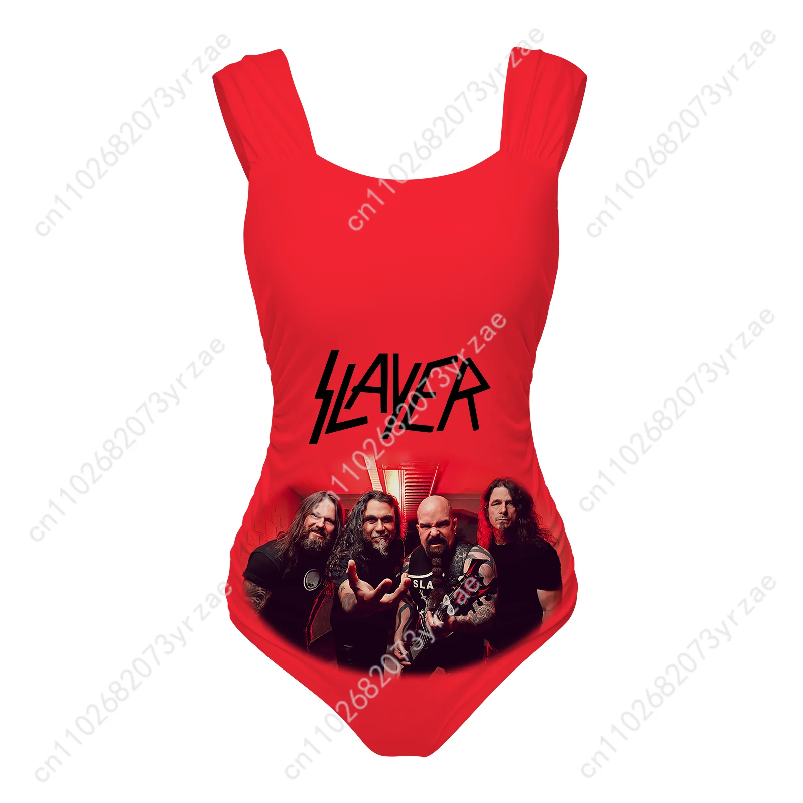 Slayer One Piece Swimsuit Wide Strap Women Bathing Suits Personalized Swimwear Pool Party Sexy Bikini Custom Made Bathing Suits