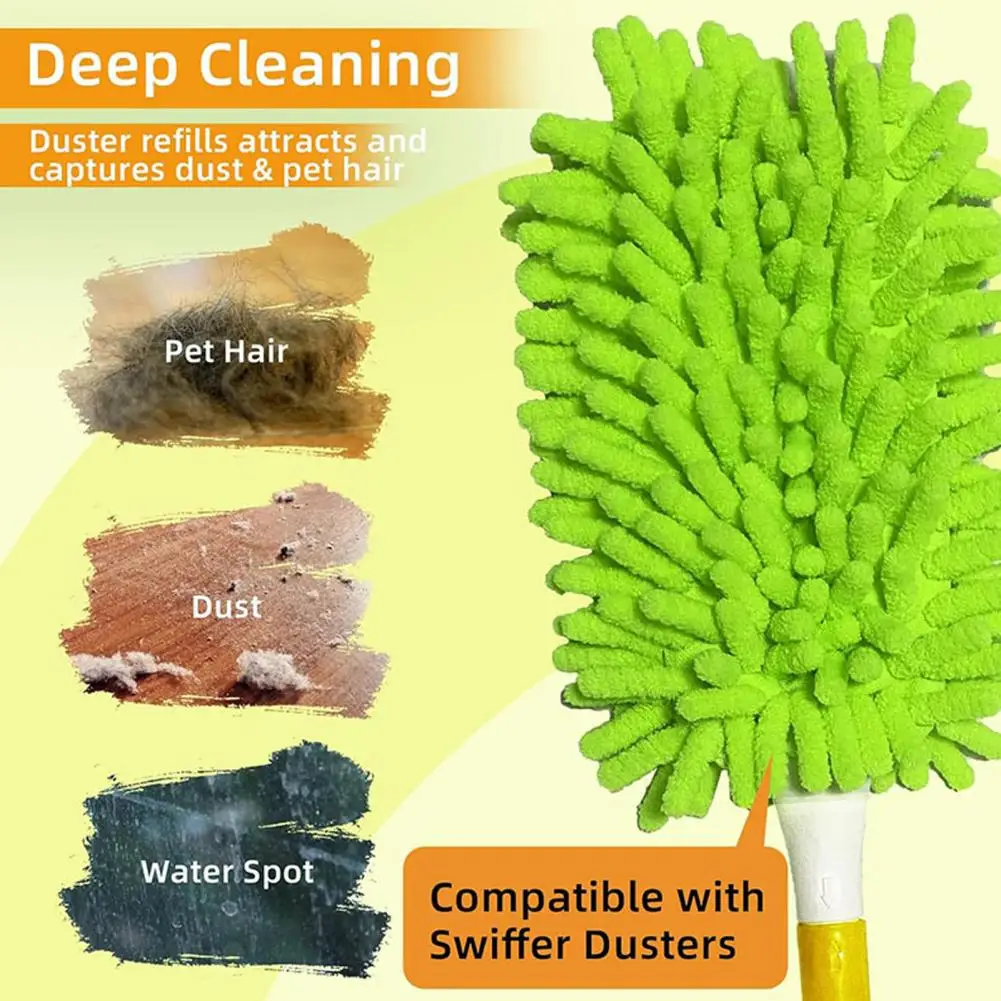 2/4/6Pcs Mop Cloth Covers Replacement Electrostatic Microfiber Duster Quick Dry Hand Duster Refills Cleaning Cloth for Swiffer