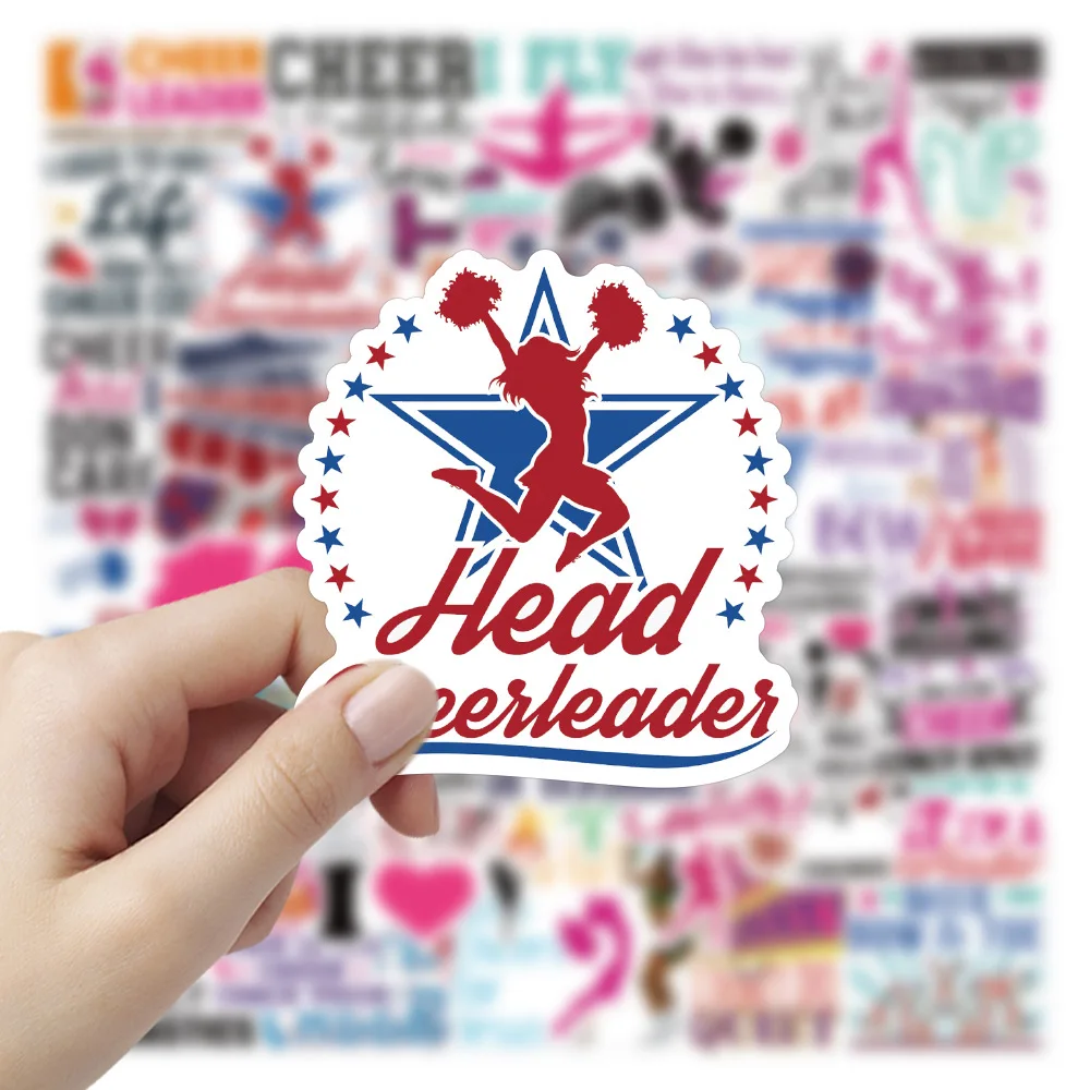 50pcs/set Cheerleaders Small Waterproof Stickers for Girls Waterbottle Notebook Laptop Wall