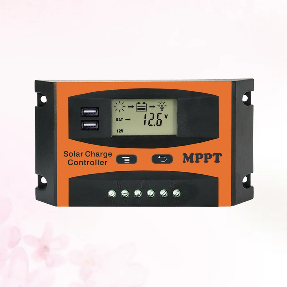 

30A Solar Panel Controller 12V 24V Automatic Mppt Regulation with LCD Display and Dual USB Output for Home Solar Power System