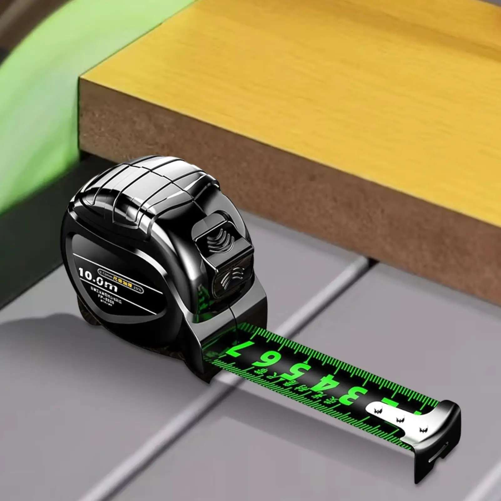 Measure Tape 2 Pieces 32.8Ft Self-Locking Waterproof Tape Measure Waterproof Woodworking Tools Fluorescent Double Side Scale