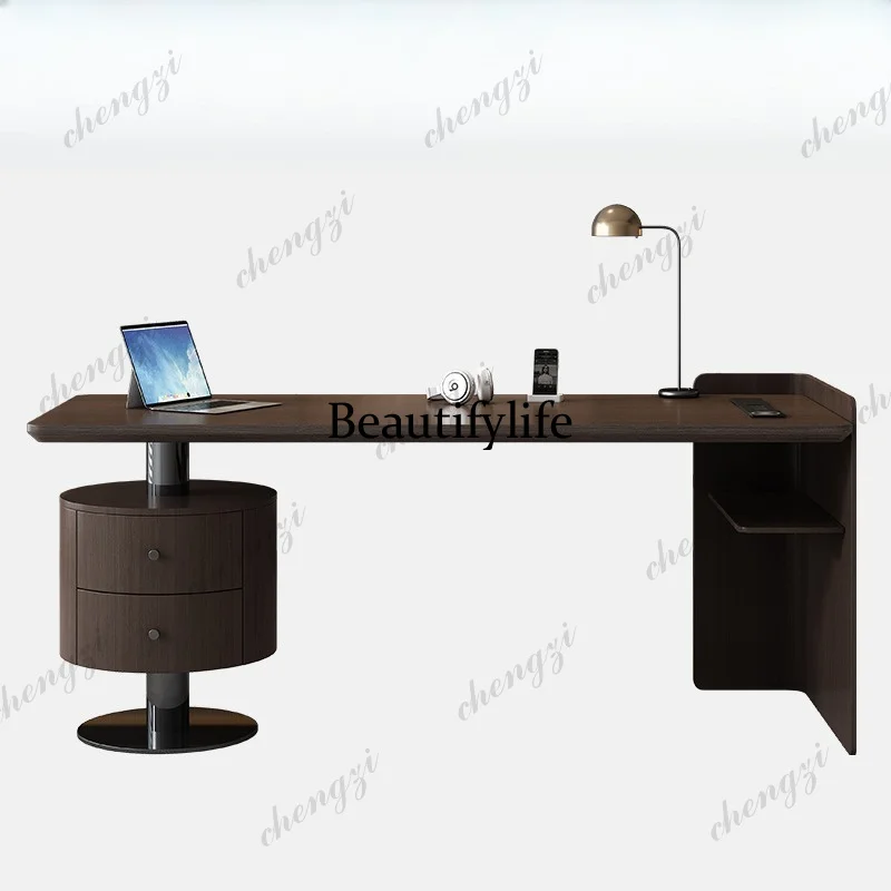 

Living Room Boss Office Desks Storage Bedroom President Simple Office Desks Retro Artificial Board Furniture K182