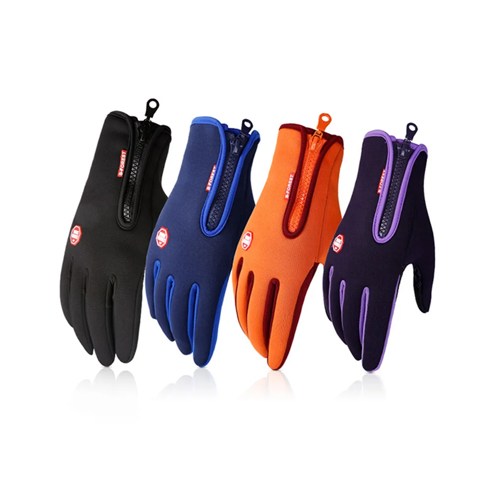 1 Pair Waterproof Touchscreen Gloves Cycling Mitts For Men Winter Outdoor Sports Anti-Slip Bike Gloves Skiing Snowboarding