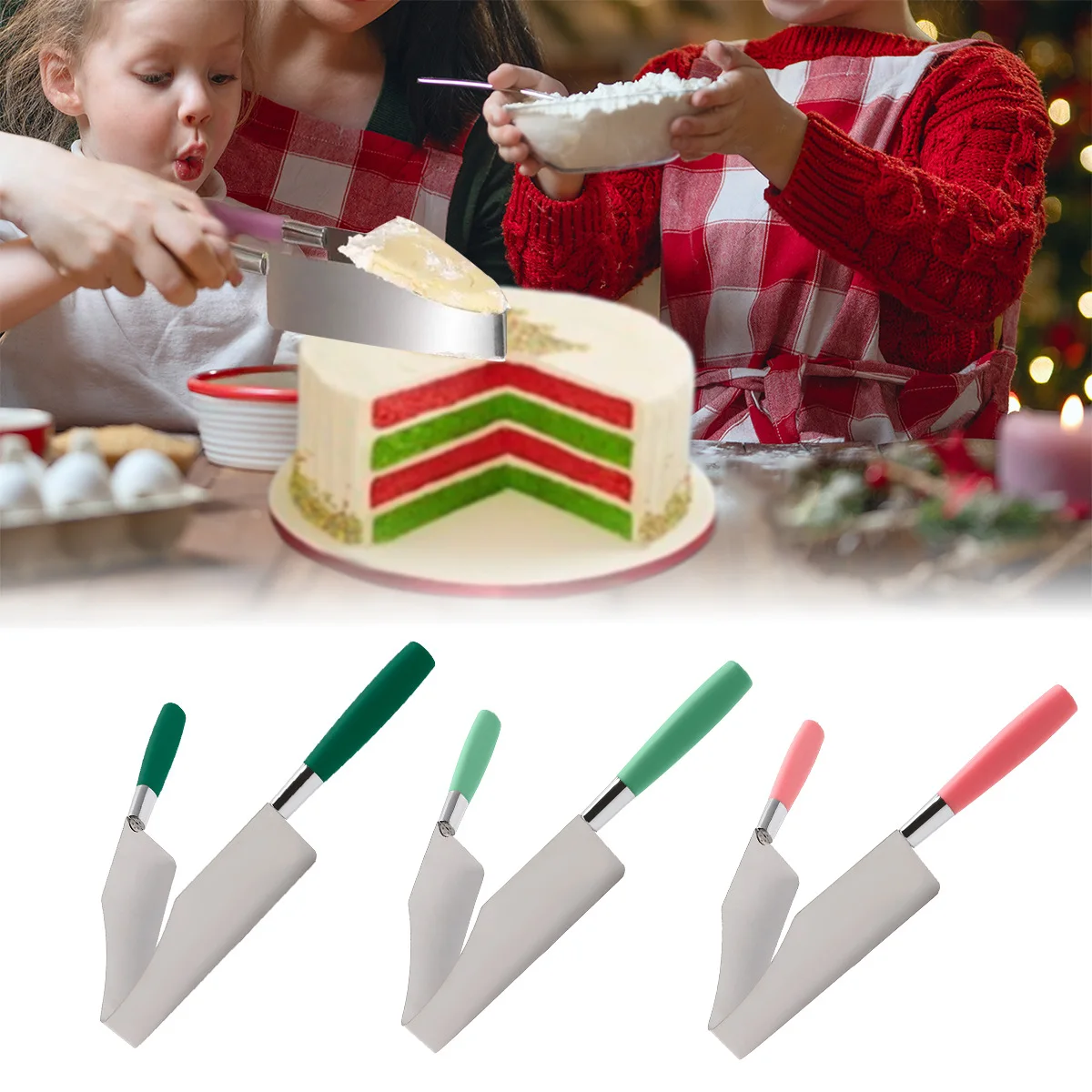 

Manufacturer Spot Stainless Steel Cake Clipper Cutter Birthday Cake Distribution Transfer Baking Tool