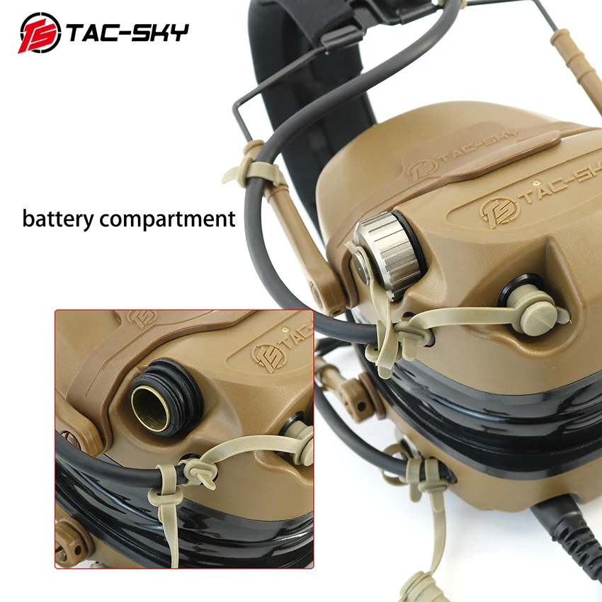 TAC-SKY Electronic Digital Chip Shooting Noise Reduction Earmuffs TAC700 Tactical Headset Military Walkie-talkie Hunting Headpho