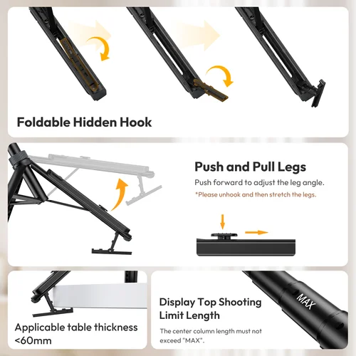 Imagen 2 del producto Ulanzi TT88 soporte superior de escritorio Mantis trípode para Android Apple iPhone 16 15 Smatphone con abrazadera magnética doble zapata fría