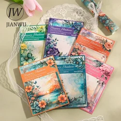 JIANWU Flower Shadow Frame Series Vintage Border Collage Material Paper Creative DIY Junk Journal Scrapbooking Stationery