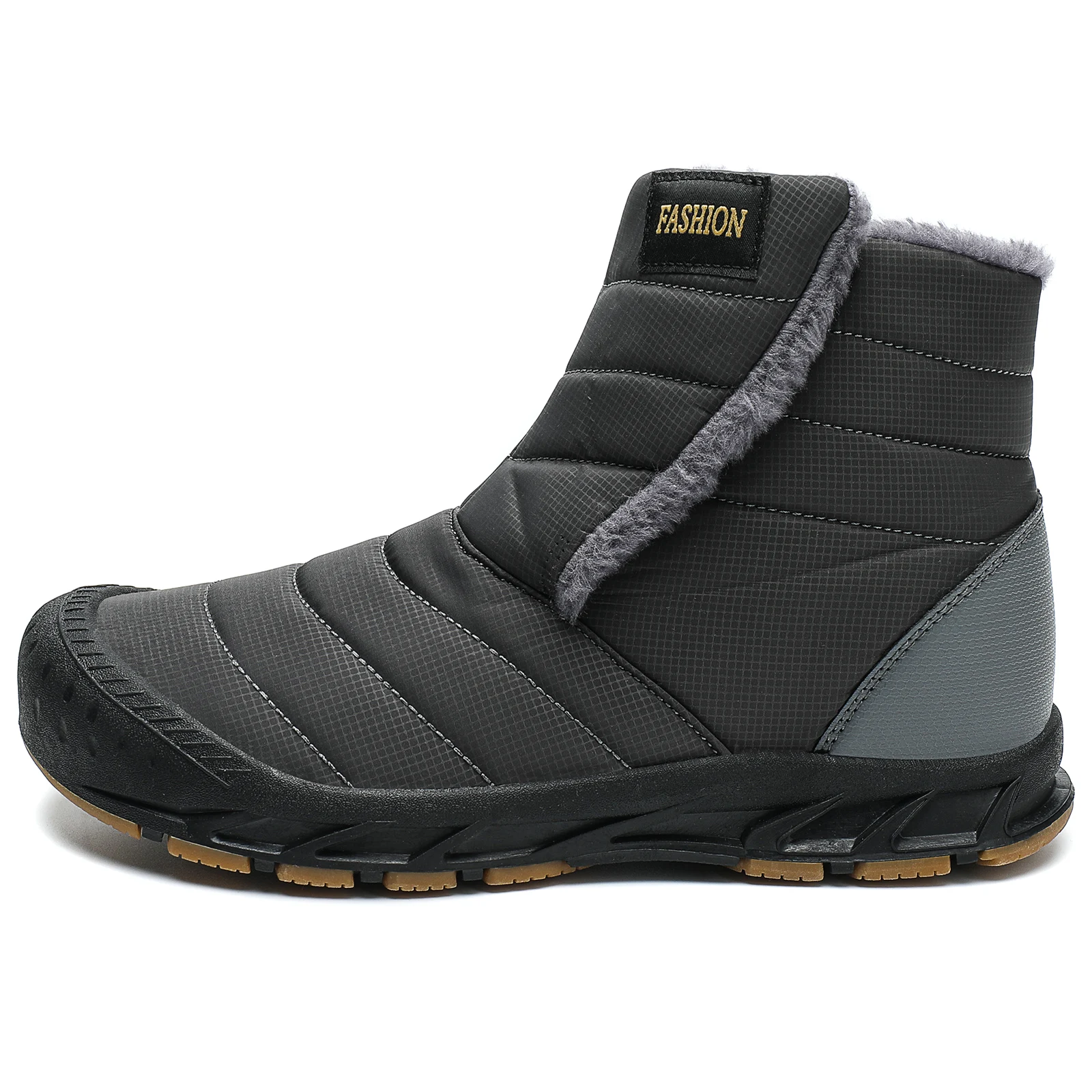 New Men's and Women's Outdoor Cross-Border Large Size Waterproof and Non-Slip Snow Boots Plus Velvet Warm Cotton Shoes