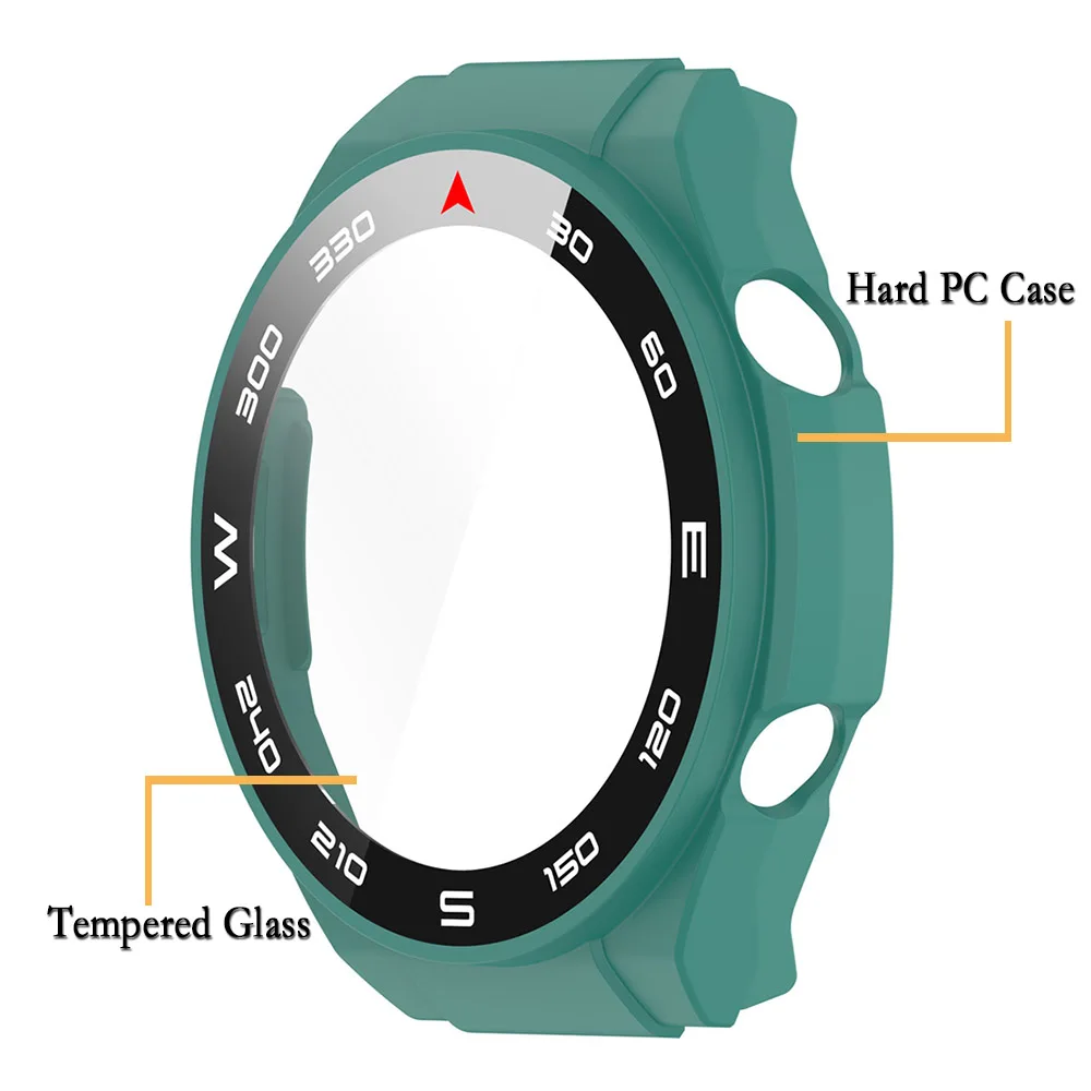 For Huawei Watch Ultimate Shell 2-in-1 Watch Case+Tempered Glass Hard Cover With Screen Protector Film PC Watch Protection