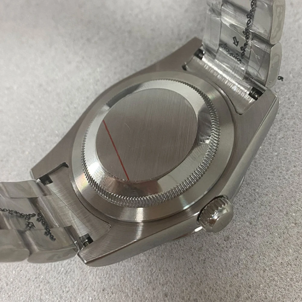 39mm Oyster Perpetual Watch Case Sapphire Glass Stainless Steel Case Strap Set for NH35 NH36 Movements