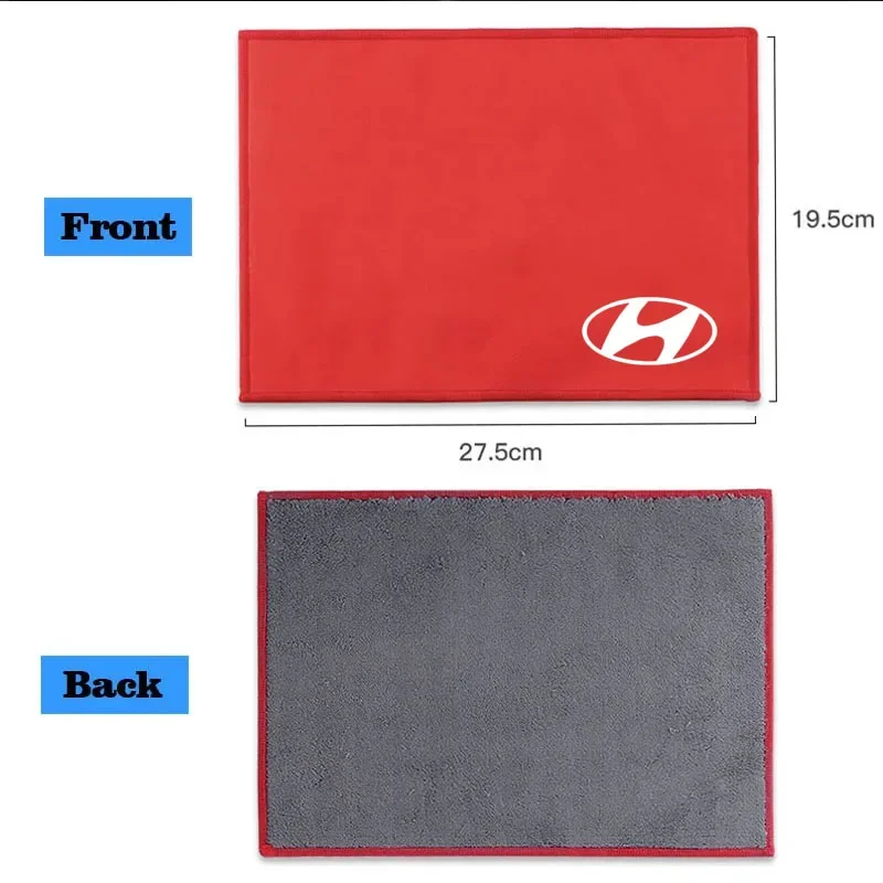 Car Cleaning Drying Rag Cloth Wash Microfiber Car Accessories For Hyundai i10 i20 i30 Creta Tucson Solaris Elantra Santa Fe Kona