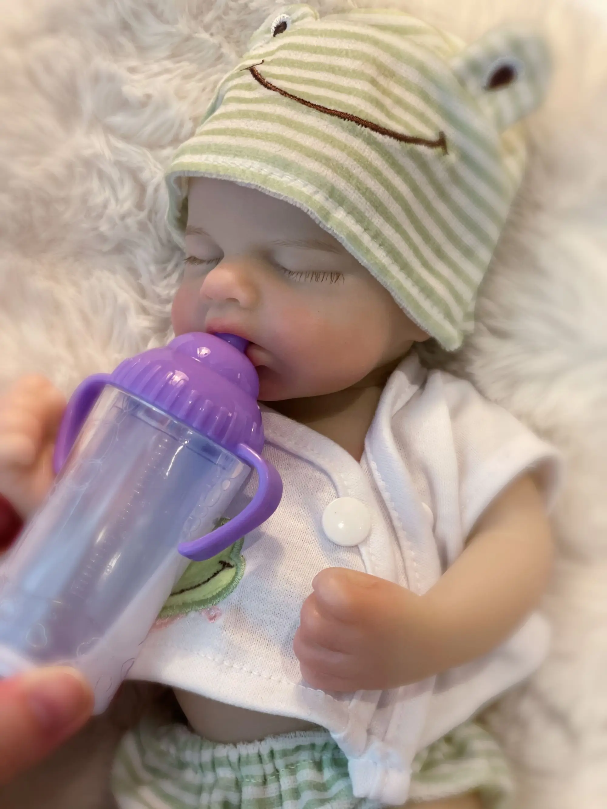 AnjoDoll 33 CM Open Mond Siliconen Loulou Waterdicht Anatomisch Correcte Pasgeboren Jongen/Meisje reborn de siliconen echte prova