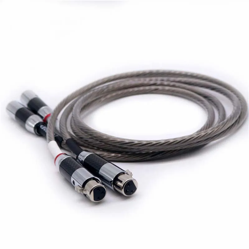 Hifi 10 core Silver Plated OFC copper Female Male XLR RCA Aux Audio 3 pin xlr Mic audio coaxial microphone cable Cord