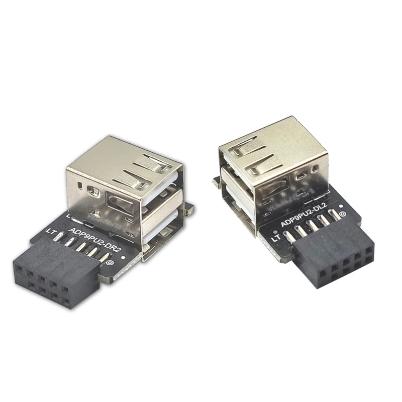 896F USB 2.0 Motherboard Header 9pin Motherboard to USB Adapter Connector USB2.0 A 9 Pin Female Converter for Wireless Mouse