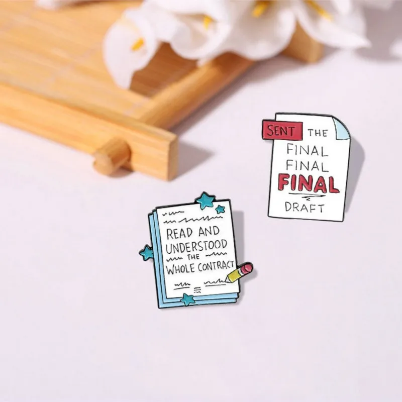 4รูปแบบทำเคลือบ Pins Custom Humor Funny เข็มกลัดกระเป๋าเสื้อผ้า Lapel Pin แผ่นผ้าการ์ตูนเครื่องประดับของขวัญเพื่อน