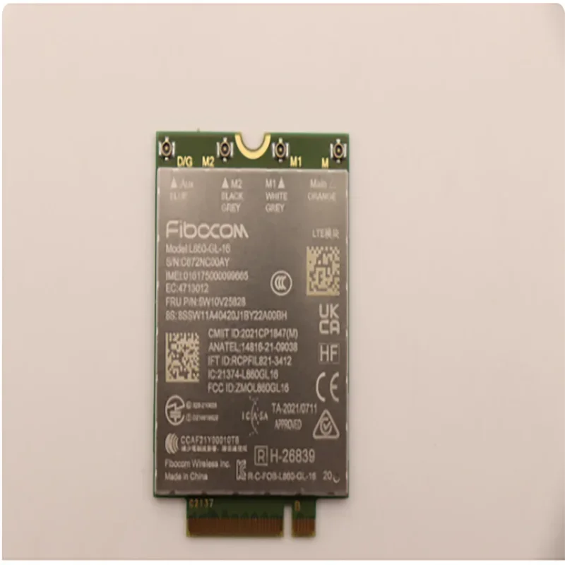 

Fibocom L860-GL-16 5W10V25828 LTE Cat16 module for Thinkpad T14 T14s L14 L15 P14S P15V X13 Yoga Gen3 X1 Nano Gen2 T16 P16S Gen1