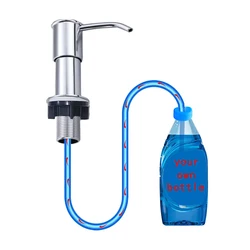 Durable Kitchen Sink Liquid Soap Dispenser With Long Soft Tube Plastic Pump Useful Household Tools