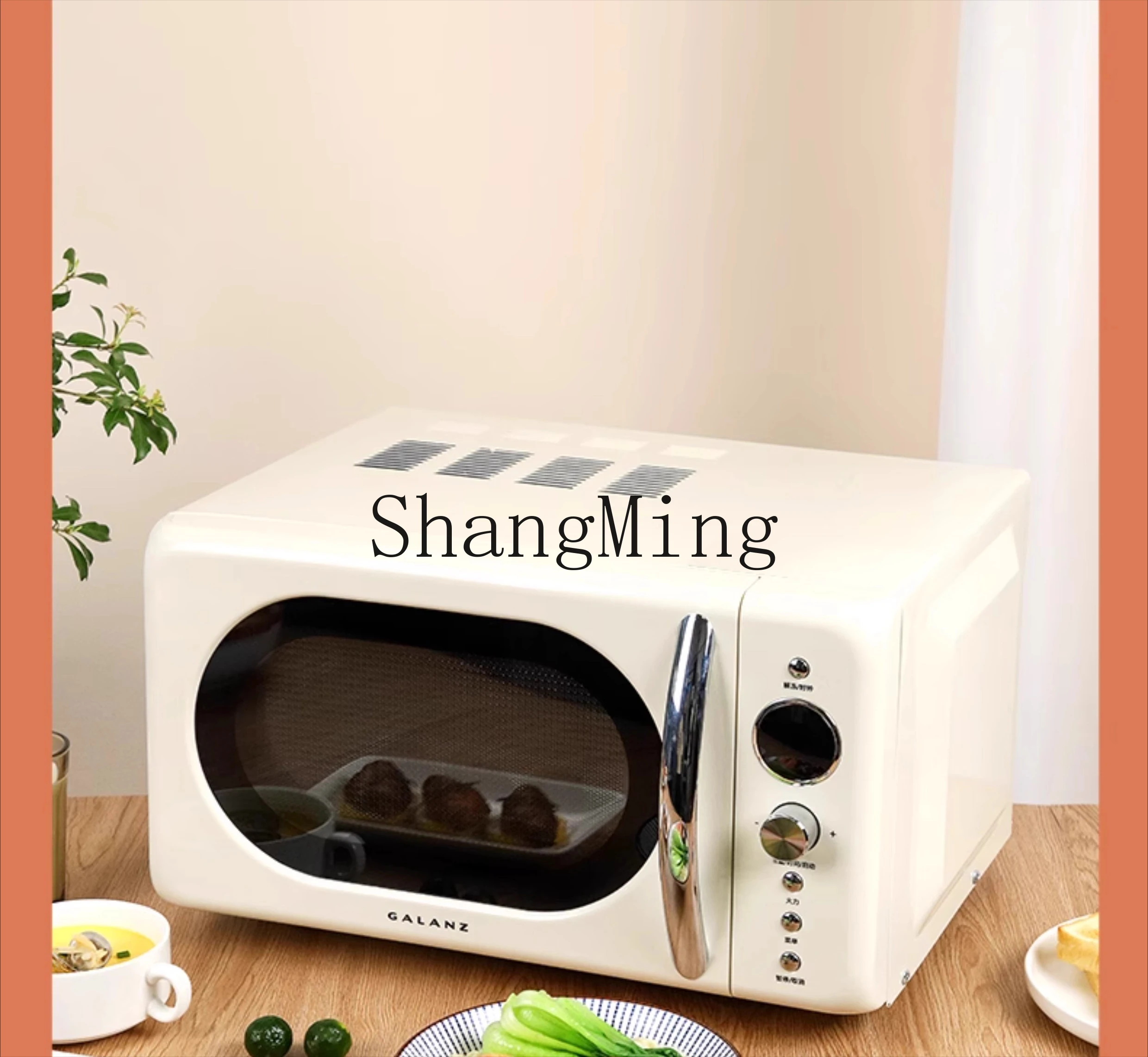 ZYY ретро-микроволновая печь, плоская, 20 литров, маленькая, мини-домашняя, умная микропаровая печь