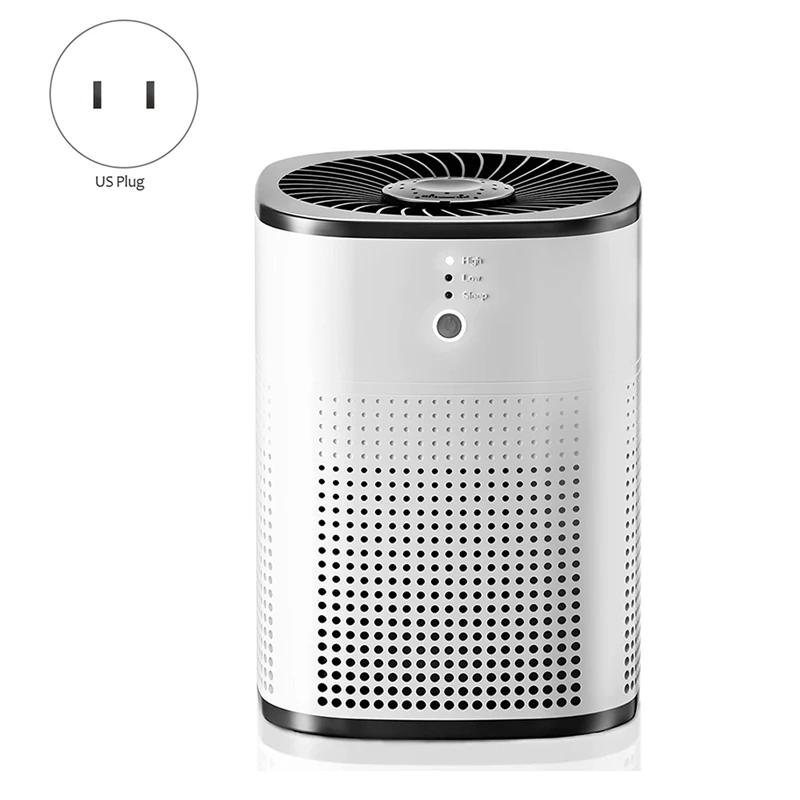 Bedroom Air Purifier H13 Real HEPA Filter Air Purifier 360° Intake With 5 Stage Filtration For Pet Allergies