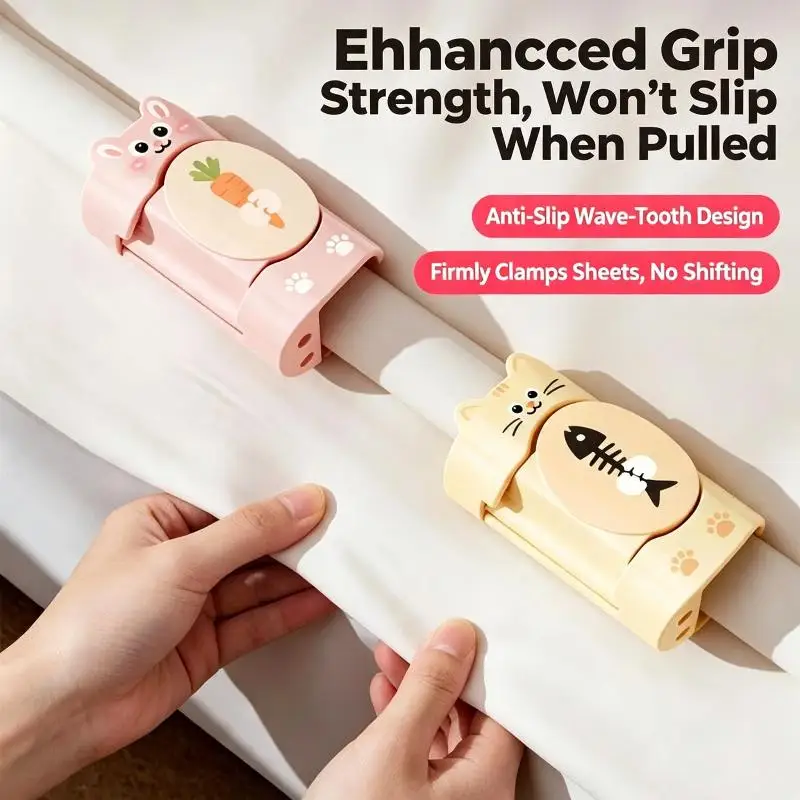 Durable Bed Sheet Fastener Clips Anti Slip Adjustable Buckle for Mattress Cover Sofa Bedding Fixing Accessories
