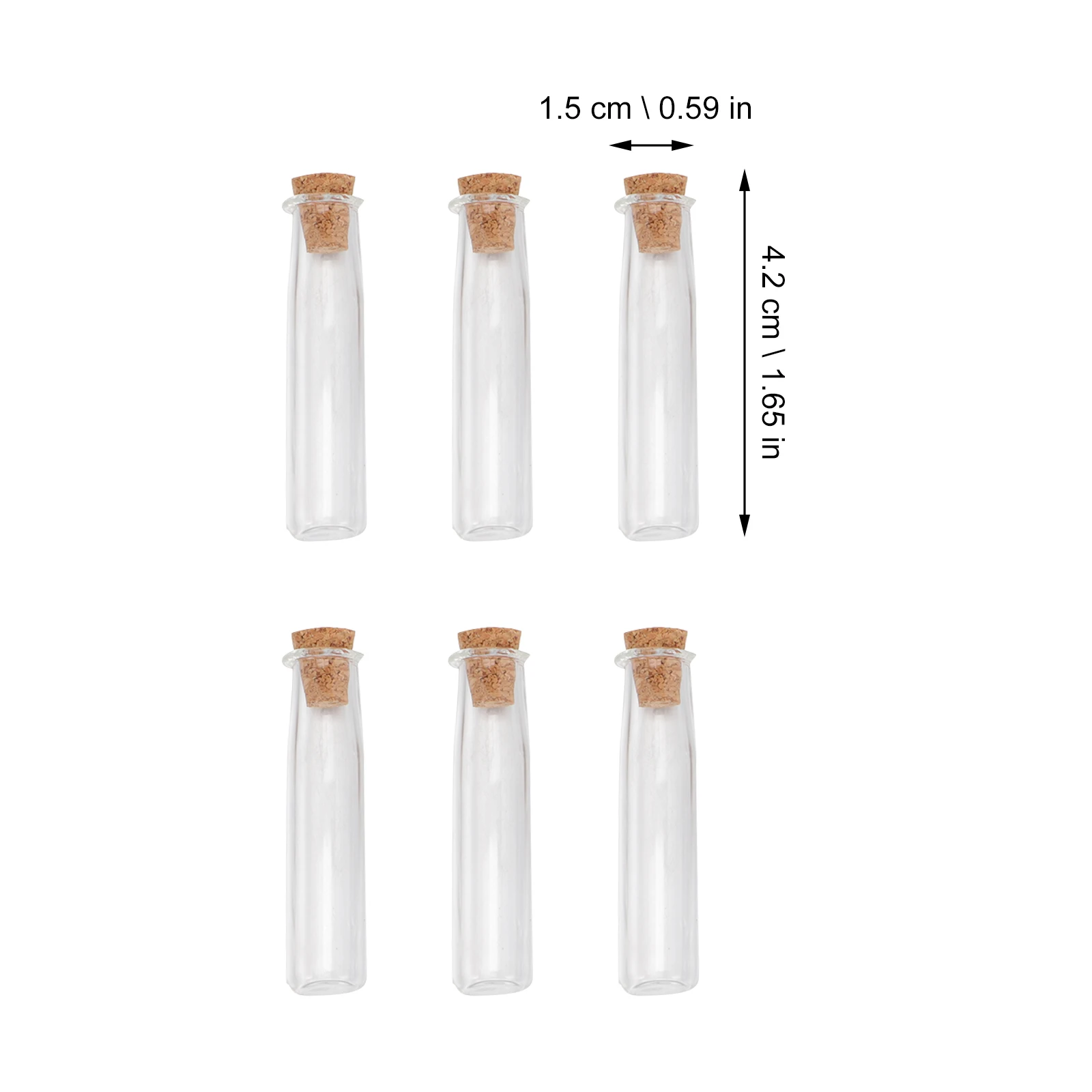 

60pcs Wishing Bottle Clear Glass Jar Cork Diy Decoration Storage Transparent Mini Bottles Party Gift Home Decor